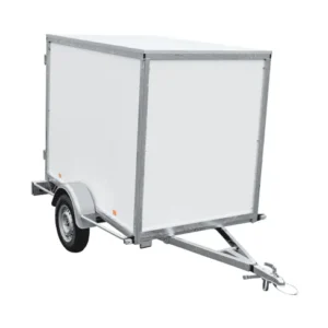 Fourgon bois blanc avec hayon BW Trailers